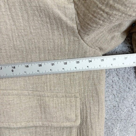 NEW Madewell Clairmont Crop Jacket Size XL Beige Wool Blend Gauze Button Up Fall - Picture 4 of 9